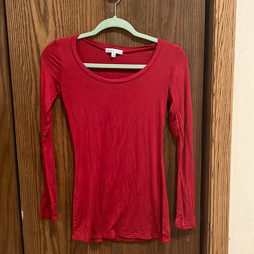 Red long sleeve shirt, wore it twice and I don’t wear anymore